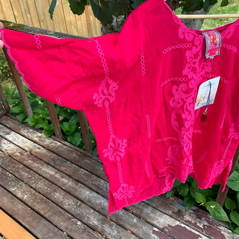SOLD on the bay Johnny Was Pomegranate Top - Picture 3 of 4